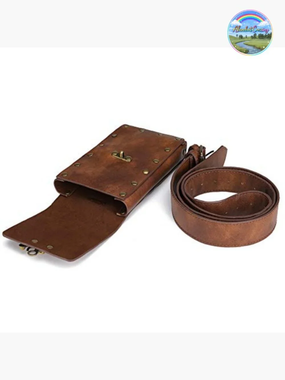 Medieval Vintage Waist Bag Belt Pouch Fanny Pack Faux Leather Phone Holder - Picture 3 of 6